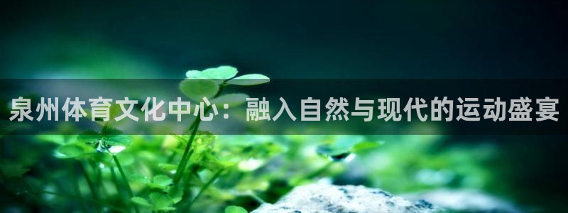 3377体育网页登录入口：泉州体育文化中心：融入自然与现代的运动盛宴